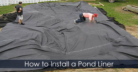 How to install pond liner - How to install pond liner underlay - pond construction materials - How to build a pond