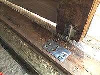 Shed door stop - Shed door latch - Backyard Storage Shed Design