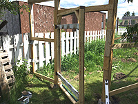 Chicken run door installation