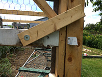 Wooden chicken run