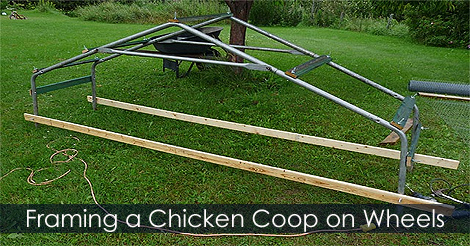 How to build a Chicken Ark - Framing a chicken tractor - Assemble the frame of the chicken coop on wheels