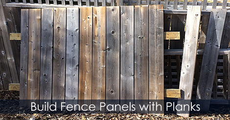 Build fence panel - with treated-wood planks