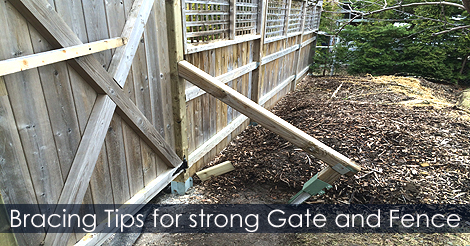 Fence gate bracing tips