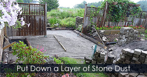 Paver bedding - Sand bedding for pavers - Stone dust bedding - Laying paver sand - Paver bedding material - How to install pavers