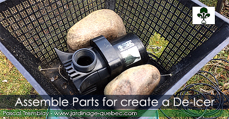 Make a Homemade Pond De-Icer - Assembling parts