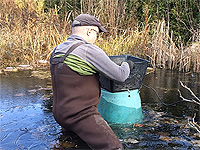 Pond aerator installation