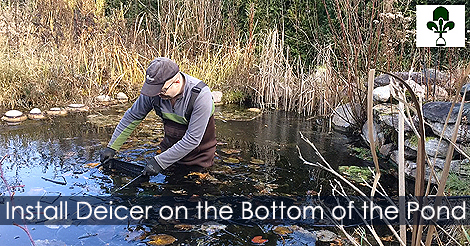 How to install a pond de-icer or a pond heater