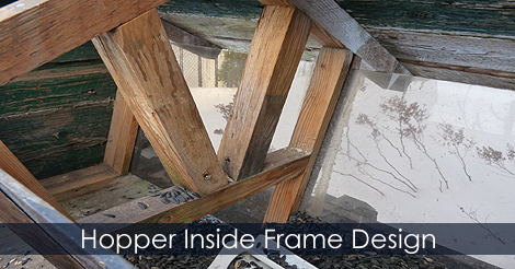 Bird feeder hopper frame