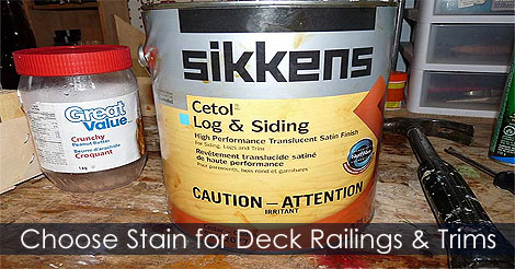 Stain deck railings deck trims and deck stairs - Wood preservative for decks - Staining deck steps instructions