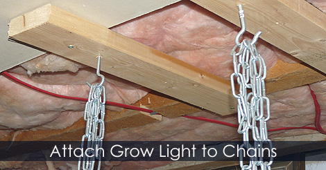 How to attach grow lights to chains