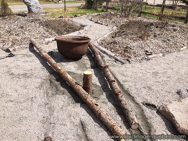 Comment suspendre un chaudron en fonte - Jardinire en fonte suspendue