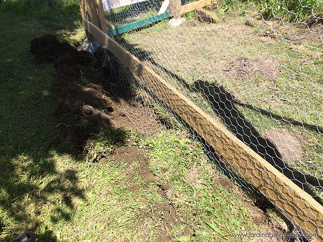 Cage pour animaux - Enfouir le grillage