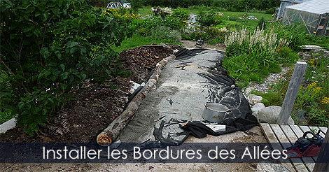 Bordures de jardin rustique pour allées de jardin en gravier - Comment installer des bordures pour allées de jardin