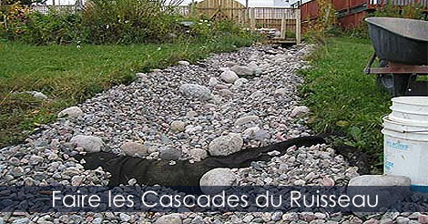 Bassin avec cascades - Cascades du ruisseau - Remous et cascades dans un ruisseau
