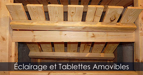Éclairage automatique pour chambre froide - Comment éclairer une chambre froide domestique - Tablettes et étagères amovibles pour chambre froide - Autonomie alimentaire
