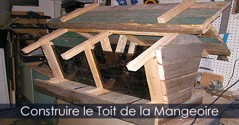 Mangeoire pour oiseaux - Construire le toit de la mangeoire