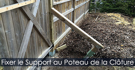 Construire une clôture - Installer une brace ou support pour renforcir un poteau de clôture - Truc pour solidifier un poteau