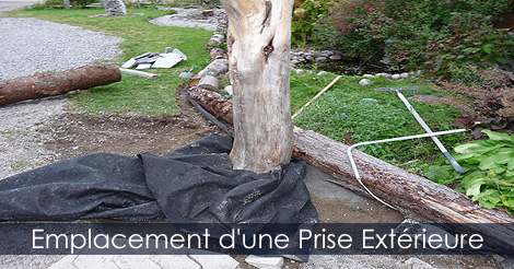 Choisir l'emplacement d'une prise extérieure
