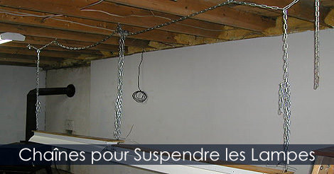 Lampe de culture intérieure - Idée de chaînes pour les suspendre