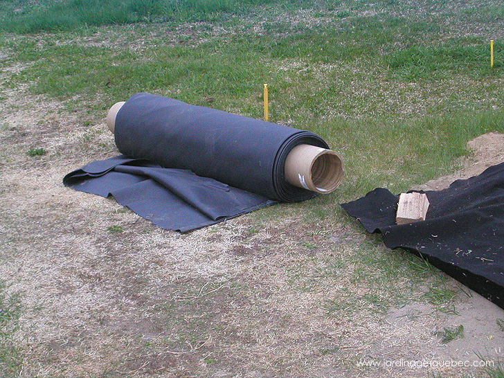 Rouleau de toile de Bassin EPDM - Photos Jardin Le Jardin des Patriotes - Pascal Tremblay La Baie Québec