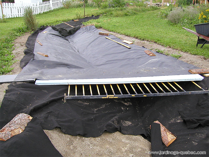 Coller des toiles de bassin - Photos Jardin Le Jardin des Patriotes - Pascal Tremblay La Baie Québec