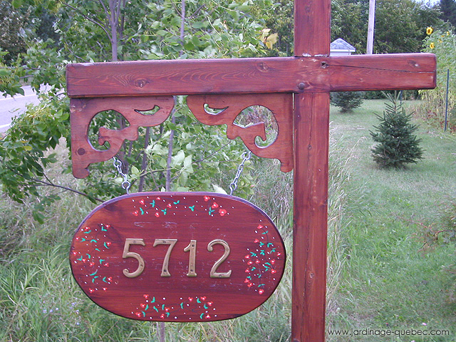 Plaque d'adresse du Jardin des Patriotes