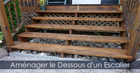 Décorer le dessous d'un escalier de terrasse - Comment aménager un dessous d'escalier de terrasse