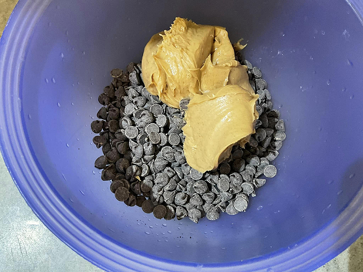 Recette de Barres au beurre d'arachide et chocolat