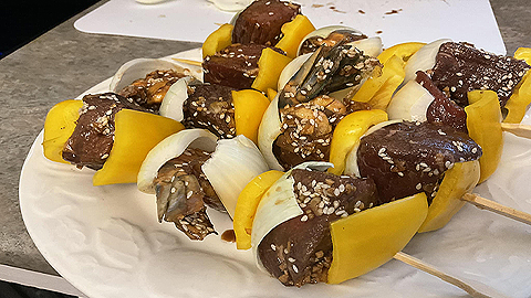 Brochettes de poulet porc ou boeuf à la chinoise