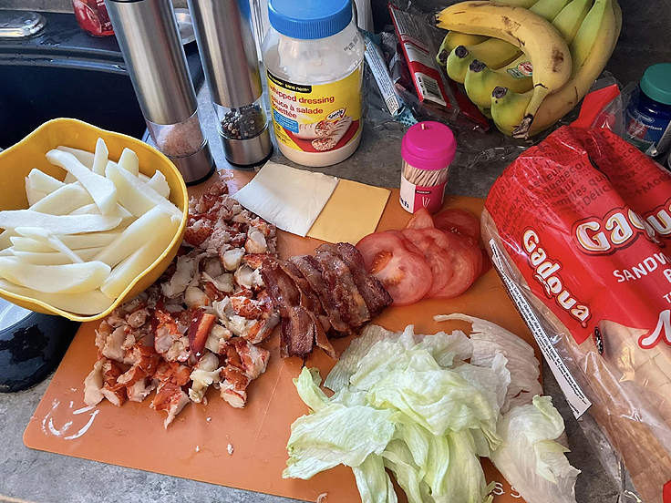 Club sandwich au homard
