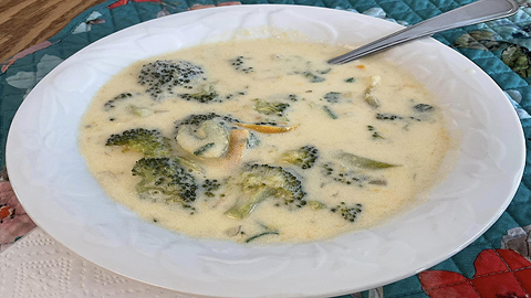 Recette de Crème de brocoli et cheddar