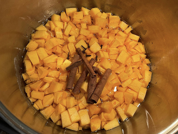 Recette de Cubes de citrouilles épicés en pots