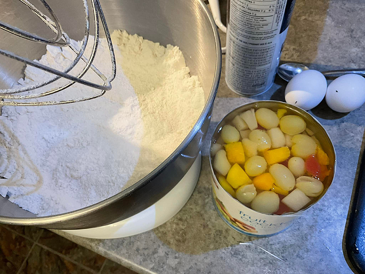 Gâteau salade de fruits