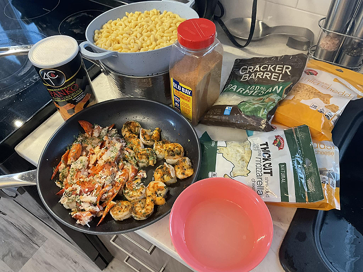 Macaroni au fromage et homard