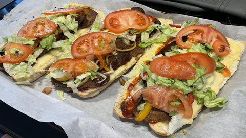 Sous-marin au bœuf de fondue