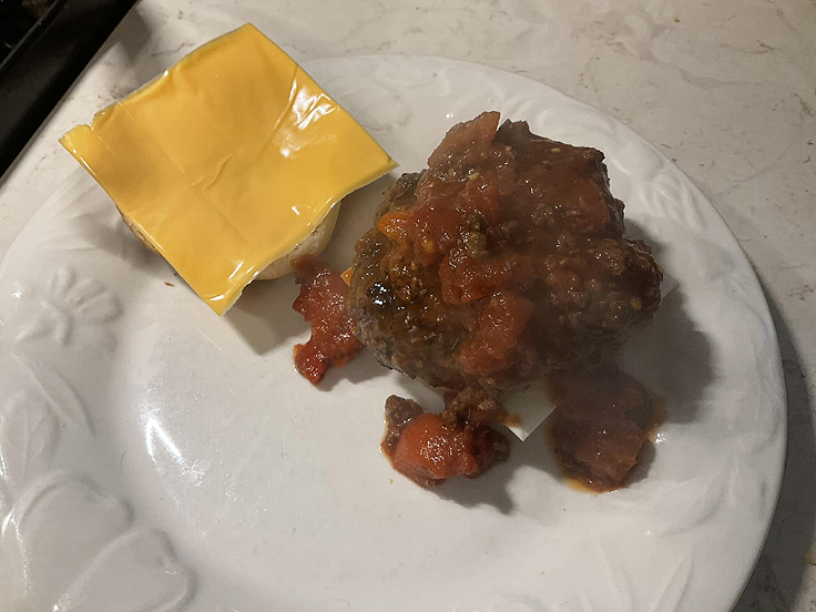 Pizza burger / Hamburger caruso