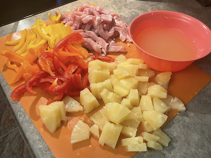 Recette de Porc sauté à l'ananas