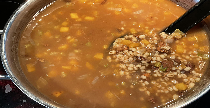 Recette de Soupe à l'Orge au Boeuf