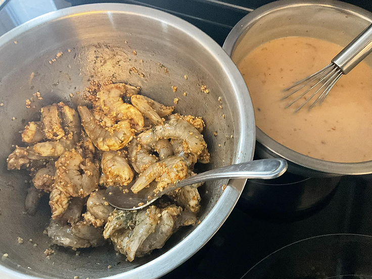 Spaghetti aux crevettes