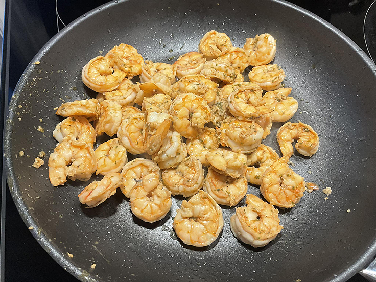 Spaghetti aux crevettes
