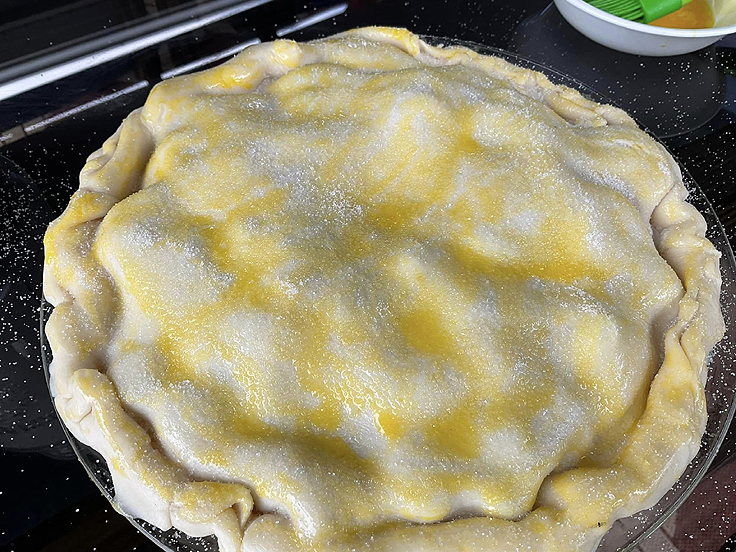 Tarte aux fraises et à la rhubarbe