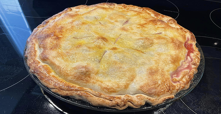 Recette de Tarte aux fraises et à la rhubarbe