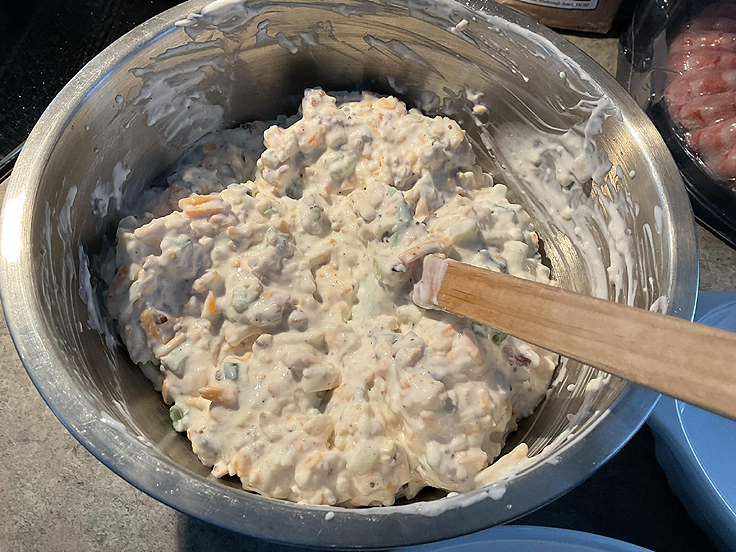 Recette de Trempette chaude au fromage er au bacon