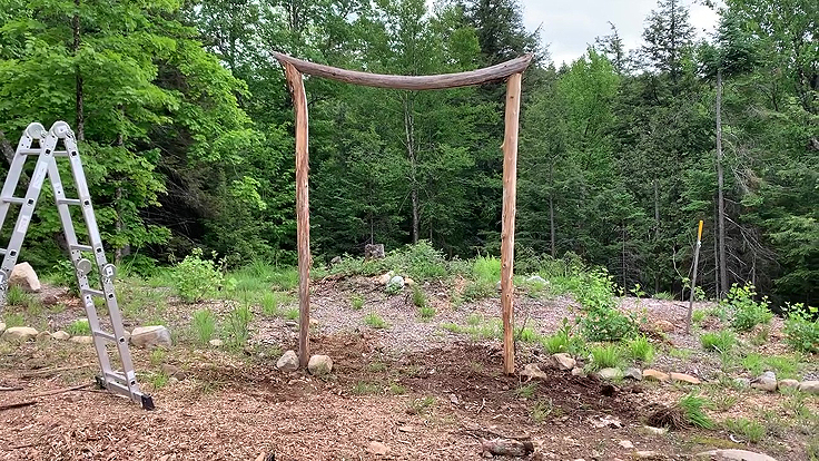 Arche en bois d'inspiration asiatique