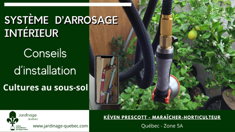 Système d'arrosage pour culture à l'intérieur