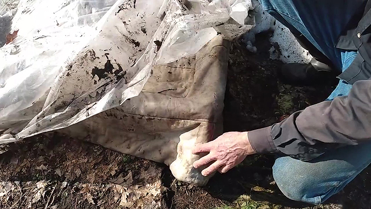 Couverture et plastique pour isoler les légumes