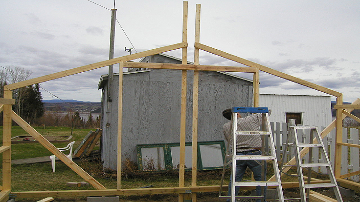 Structure arrière de la serre