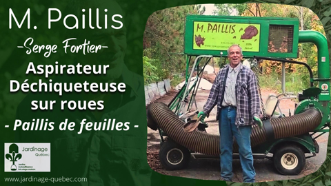 Aspirateur déchiqueteuse pour faire du paillis de feuilles