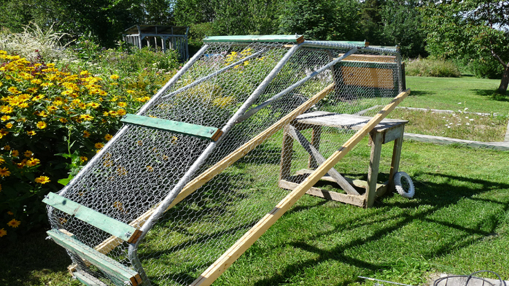 Tracteur à poules - Fabrication d'un poulailler mobile sur roues