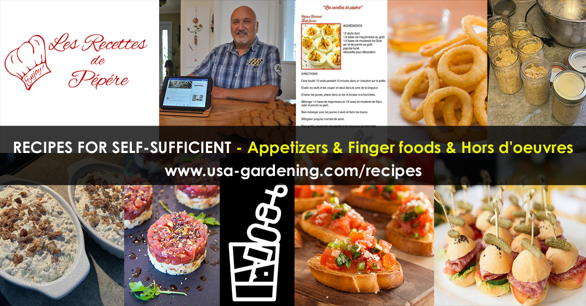 Recipes of Appetizers and Finger foods and Hors-d'oeuvres